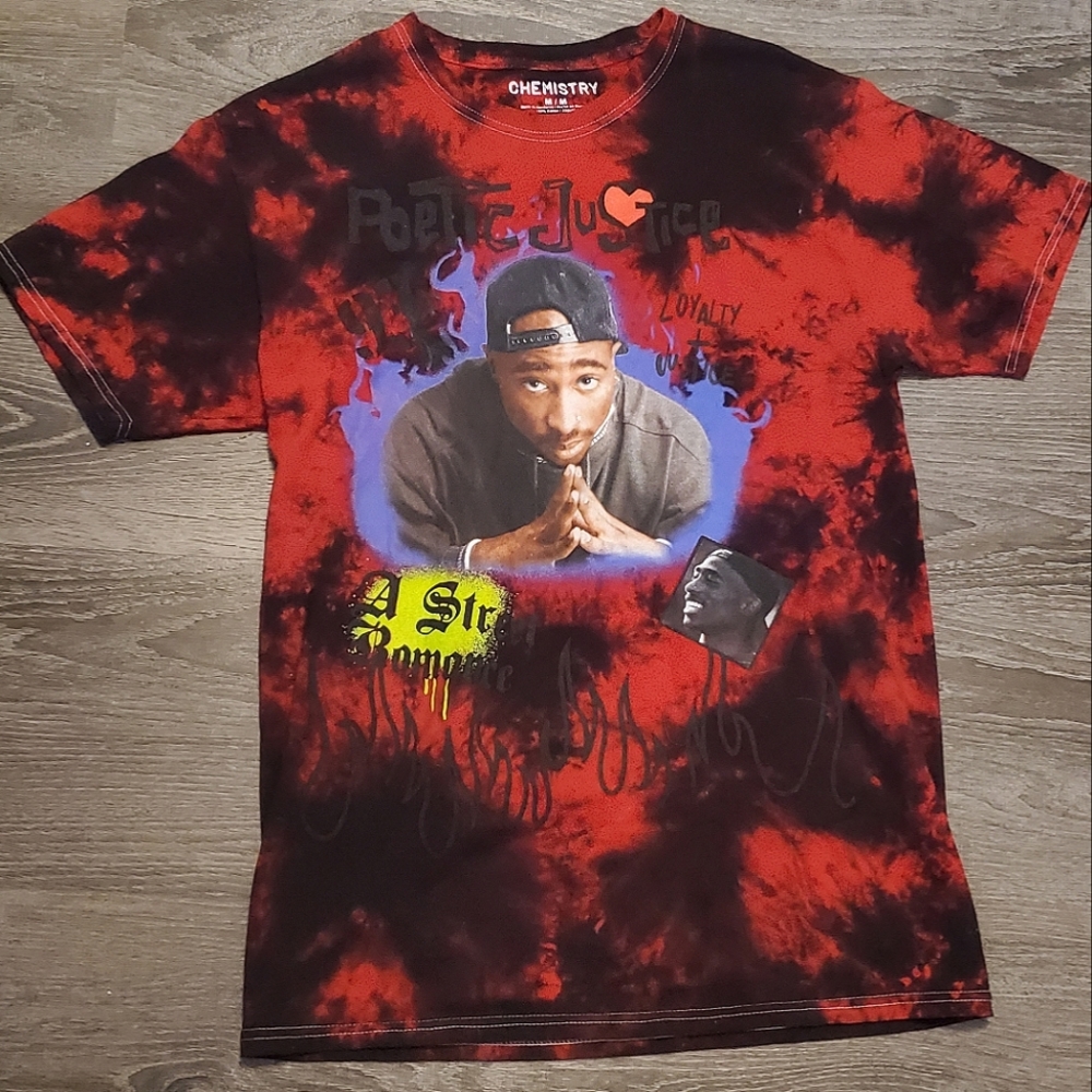 CHEMISTRY Poetic Justice Red Tie Dye Graphic-Tee